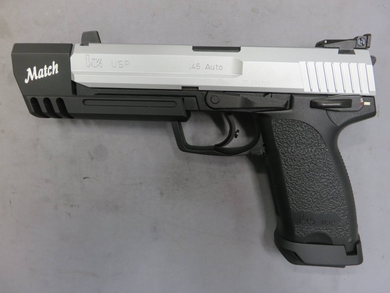【KSC】H&K USP.45 Match マッチ SYSTEM7・スライドシルバー塗装