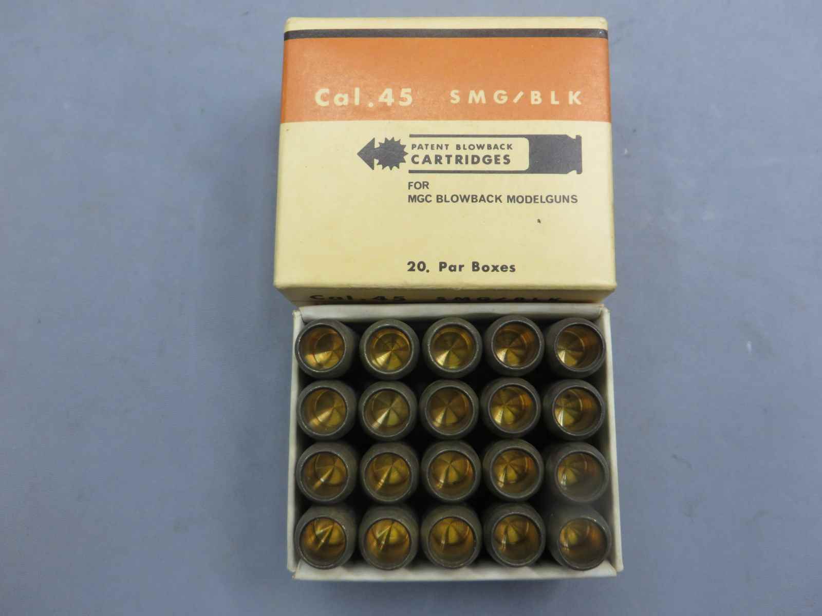 【MGC】Cal,45 SMG/BLK PATENTブローバック カートリッジ 20発