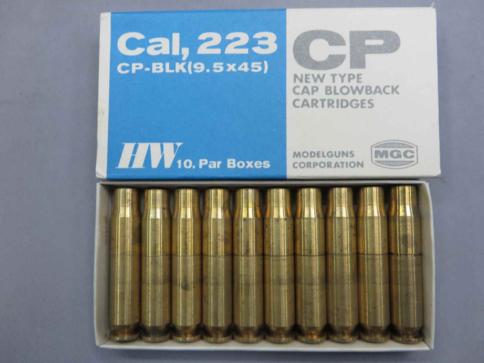 【MGC】Cal,223 CP-BLK（9.5×40）CP NewType CAPブローバック カートリッジ10発