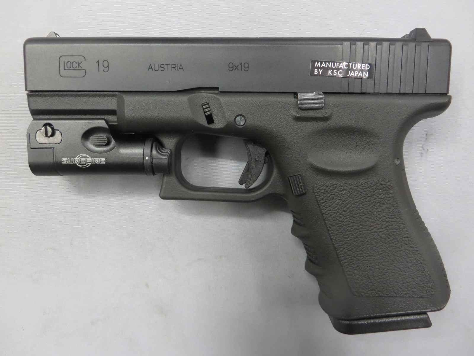 【KSC】グロック19 フレイムHW　G19 / シュアファイア レプリカ XC1