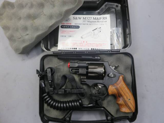 【タナカ】S&W M327 M&P R8 2in HW・木製グリップ・ランヤード