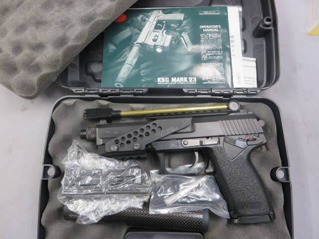 【KSC】MK23 SOCOMピストル・マウント・ダットサイト・サイレンサー