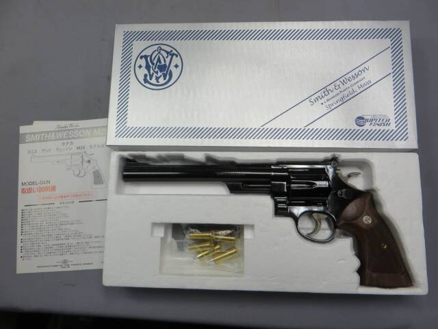 【タナカ】S&W M29 カウンターボアード トラヴィス 8 3/8in HW スチール ジュピターフィニッシュ・木製グリップ+Weight モデルガン
