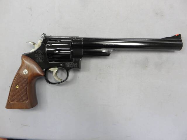 【タナカ】S&W M29 カウンターボアード トラヴィス 8 3/8in HW スチール ジュピターフィニッシュ・木製グリップ+Weight モデルガン