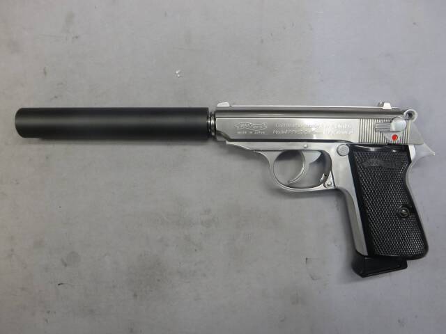 【マルゼン】ワルサー PPK/S ステンレスシルバー ムービープロップシリーズ