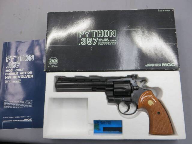 【MGC】コルト パイソン.357Mag 6in SRH（スーパーリアルHW） モデルガン