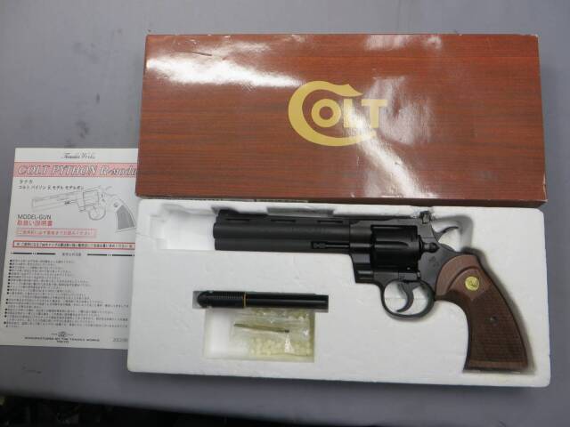 【タナカ】コルトパイソン.357mag 6in R-model　HW・+Weight木製グリップ
