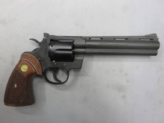 【タナカ】コルトパイソン.357mag 6in R-model　HW・+Weight木製グリップ