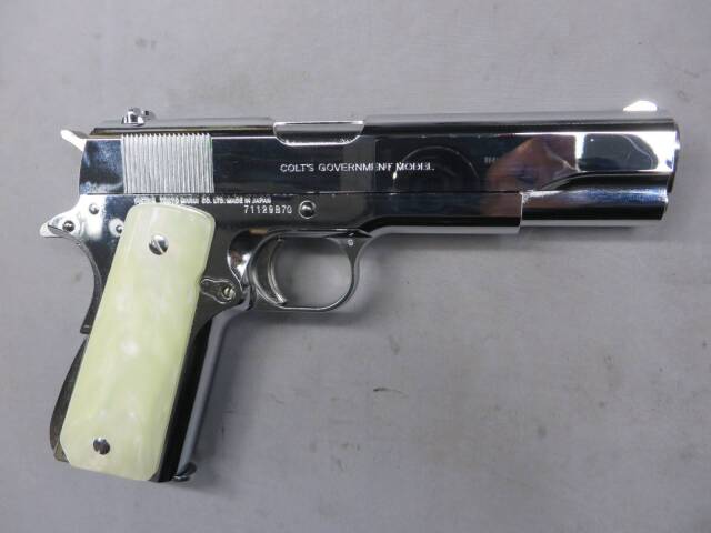 【東京マルイ】コルトガバメントMK4シリーズ70　ニッケルフィニッシュ