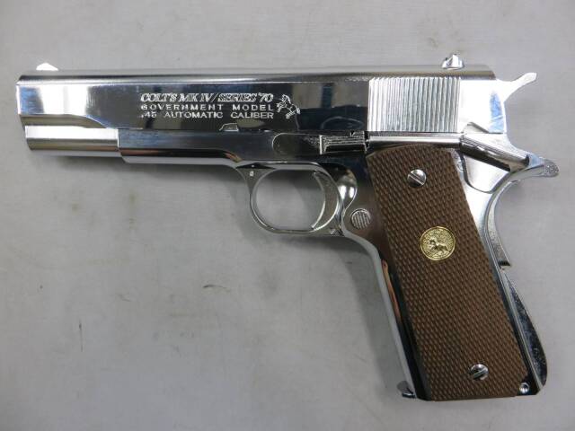 【東京マルイ】コルトガバメントMK4シリーズ70　ニッケルフィニッシュ