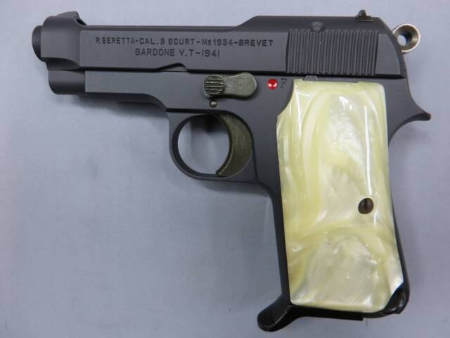 【ウエスタンアームズ】ベレッタM1934 EX HW　ホワイトパールグリップ