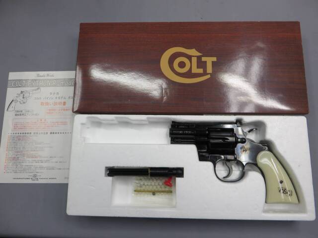 【タナカ】コルト パイソン.357mag 2.5in スネークアイズ スチールフィニッシュ