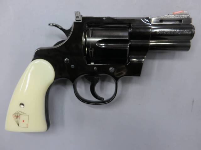 【タナカ】コルト パイソン.357mag 2.5in スネークアイズ スチールフィニッシュ