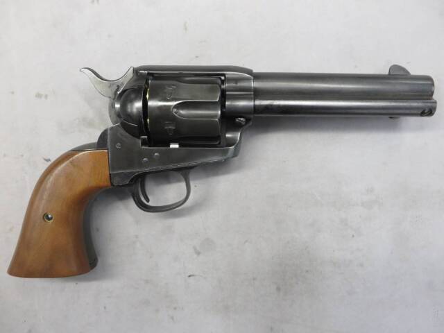 マルシン製　コルトSAA.45 シビリアン22KGP木グリ　SMG適合モデルガン マルシン】コルトSAA.45 1st Gen Late シビリアン グラファイト HW