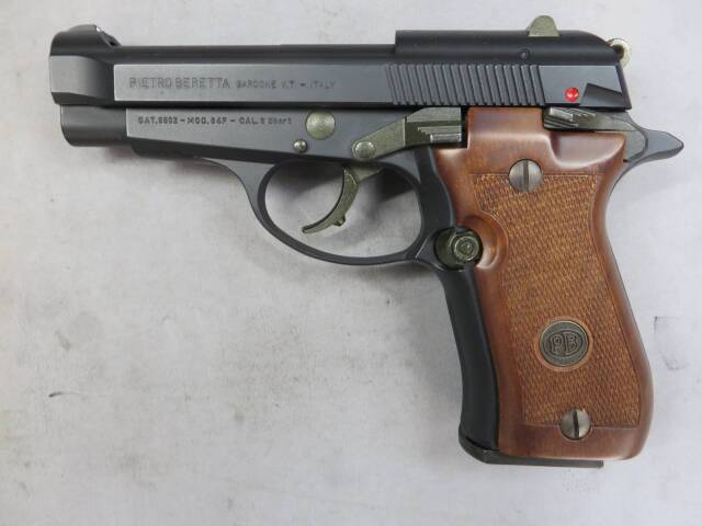 【ウエスタンアームズ】ベレッタM84FS ブラック・木製グリップ