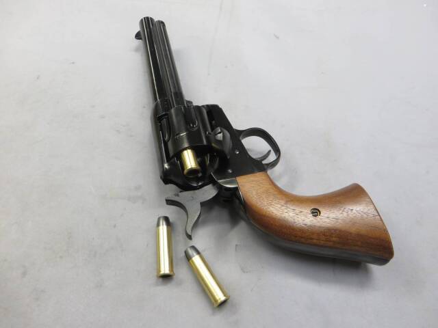 【マルシン】コルトSAA.45 アーティラリー Wディープブラック 木製グリップ Xカートリッジ