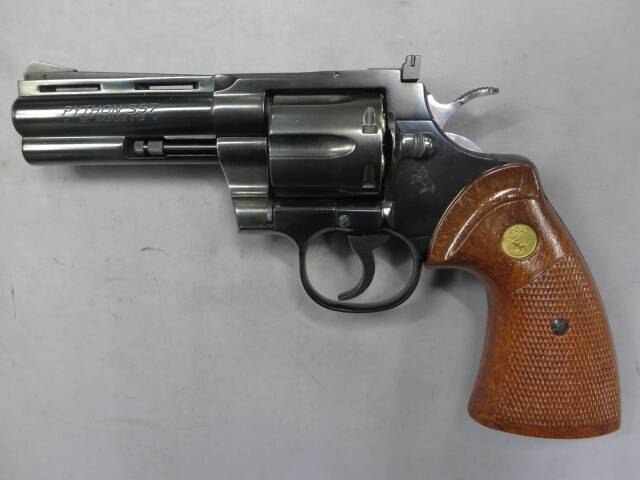 【タナカ】コルトパイソン.357mag 4in HW・ブルーイング・リアル刻印