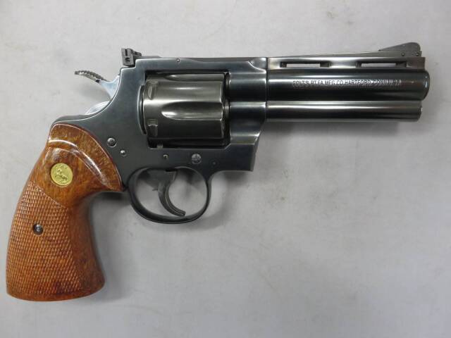 【タナカ】コルトパイソン.357mag 4in HW・ブルーイング・リアル刻印