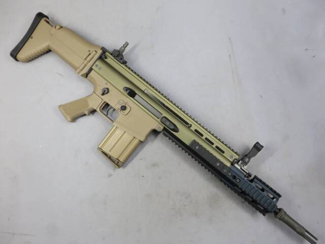 WE】SCAR-H TAN（リアル刻印）GBB・PWS タイプ レイルエクステンション