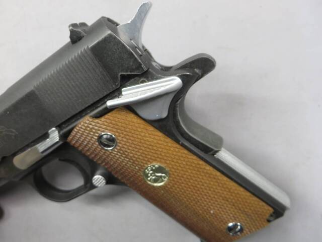 コルト ガバメント MK4シリーズ70 SRH (スーパーリアルHW）・木製グリップ・シルバーパーツ モデルガン