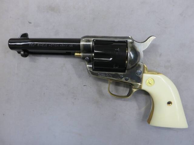 【ハートフォード】SAA.45 シビリアン ABSカスタム ベース ケースハードン 真鍮製グリップフレーム 東京店カスタム モデルガン