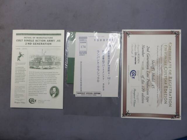 【ランパントクラシック】コルトSAA.45 3in シェリフモデル 2nd Gen Late Type ニッケル モデルガン