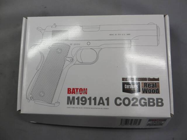 【BATON Airsoft】M1911A1 CO2 GBB　リミテッド　セラコート　リアルウッド