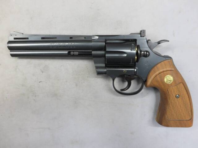 【東京マルイ】コルトパイソン.357mag 6in・リアルライブカート・木製グリップ