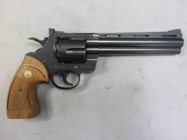 【東京マルイ】コルトパイソン.357mag 6in・リアルライブカート・木製グリップ