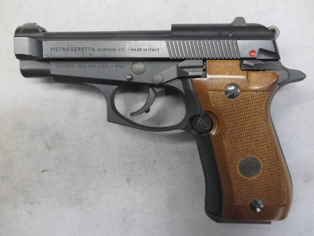 【ウエスタンアームズ】ベレッタM84FS ブラック・木製グリップ