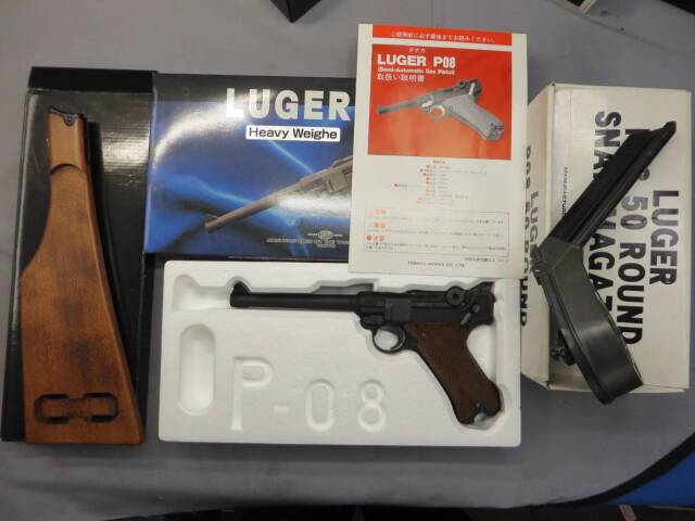 タナカ】ルガーP08 6in HW・スネイルマガジン・ストック・木製グリップ