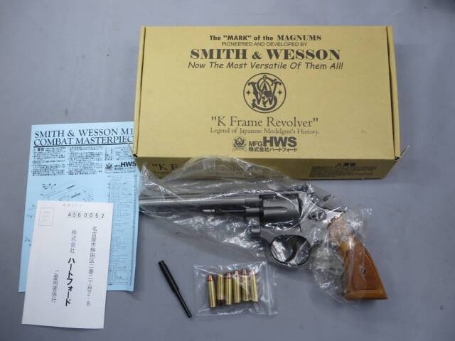 【ハートフォード】S&W M15 コンバットマスターピース 6in アップグレードモデル・木製グリップ モデルガン