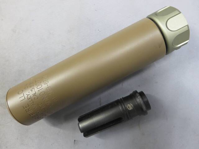 【AIRSOFT ARTISAN】 SF Style 6.2in サイレンサー+4PRONGフラッシュハイダー ダークアース