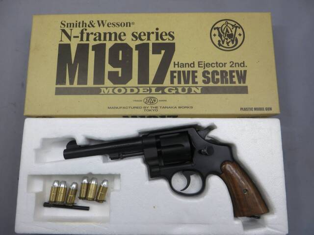 【タナカ】S&W M1917 Cal.45 5.5inch・木製グリップ モデルガン