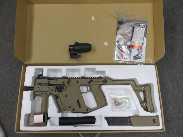 【KSC】 クリスベクター SMG TAN・サプレッサー・ブースター・ホロサイト