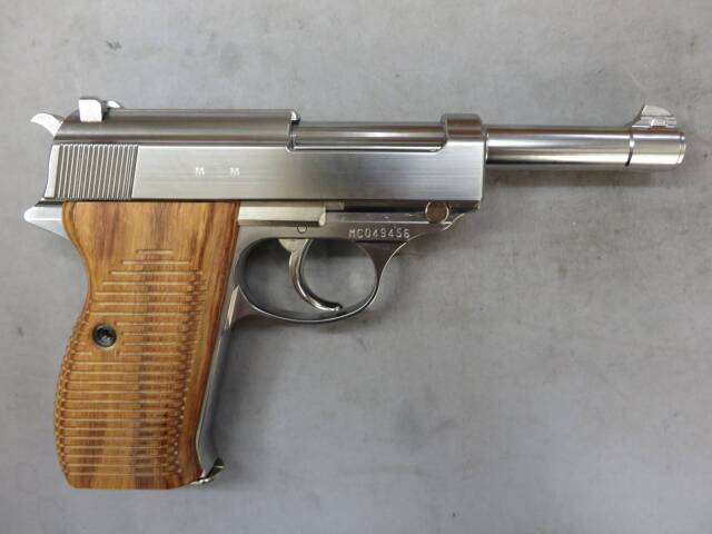 マルゼン】ワルサーP38 シルバー・木製グリップ