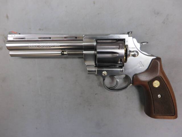 【マルシン】コルトアナコンダ 6in シルバーABS 木製グリップ リアルXカートリッジ