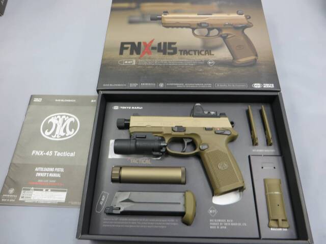 【東京マルイ】FNX-45 タクティカル / ダットサイト・タクティカルサイレンサー・CQフラッシュ