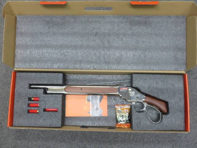 【GoldenEagle】ウィンチェスター M1887 ソードオフ ワイドレバー SV/RW  ライブカート式 ガス・ショットガン