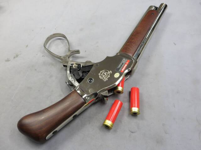 【GoldenEagle】ウィンチェスター M1887 ソードオフ コンパクトワイドレバー SV/RW  ライブカート式 ガス・ショットガン