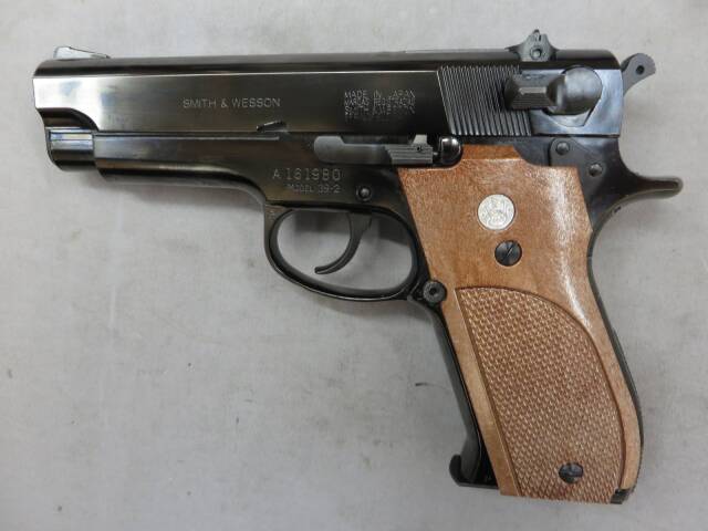 【マルシン】S&W M39 ABS 2層ブラックメッキ PFCブローバック　モデルガン