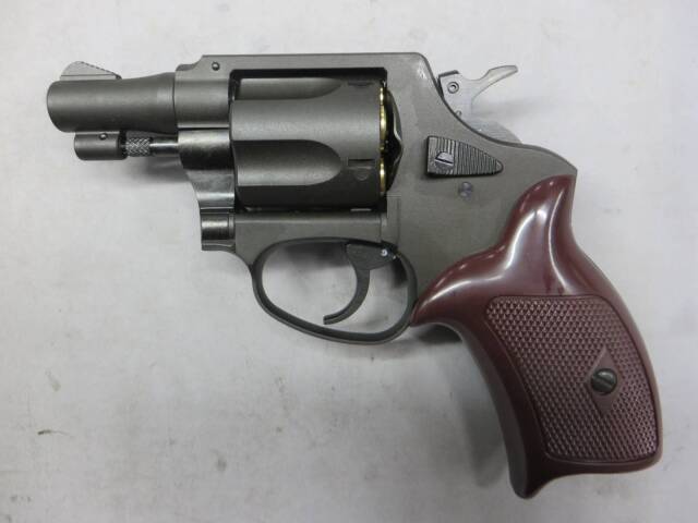 【マルシン】ポリスリボルバー 51ミリ銃身 ブラック HW プラグリップ仕様