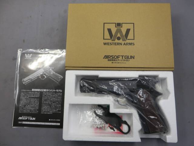 ウエスタンアームズ】コルトM1911 ブラックアーミー ウッドグリップ