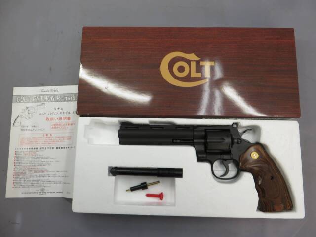 【タナカ】コルトパイソン.357mag 6in R-model HW・アルタモント木製グリップ