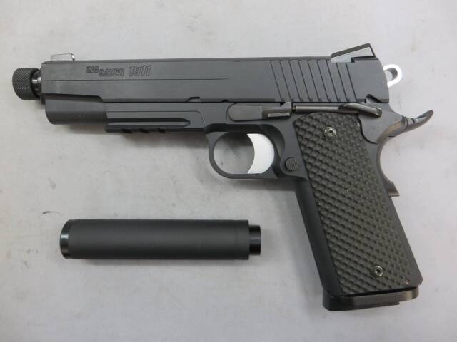 【ウエスタンアームズ】SIG 1911 ブラックウォーター（サイレンサー）
