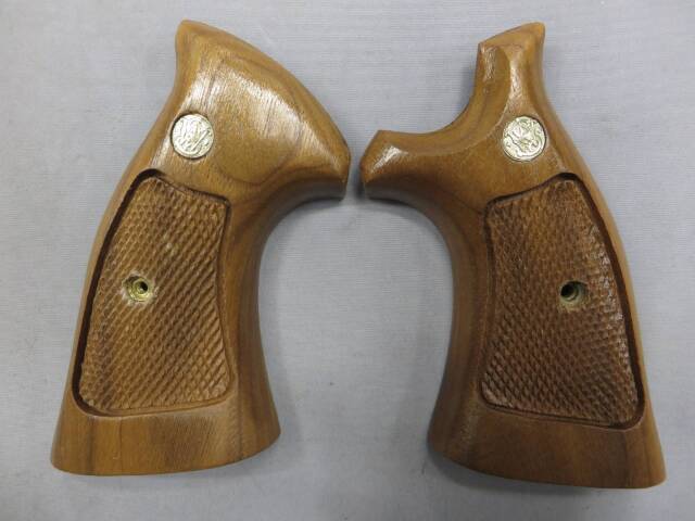S&W純正】S&W Kフレーム オーバーサイズ スクエア 木製グリップ