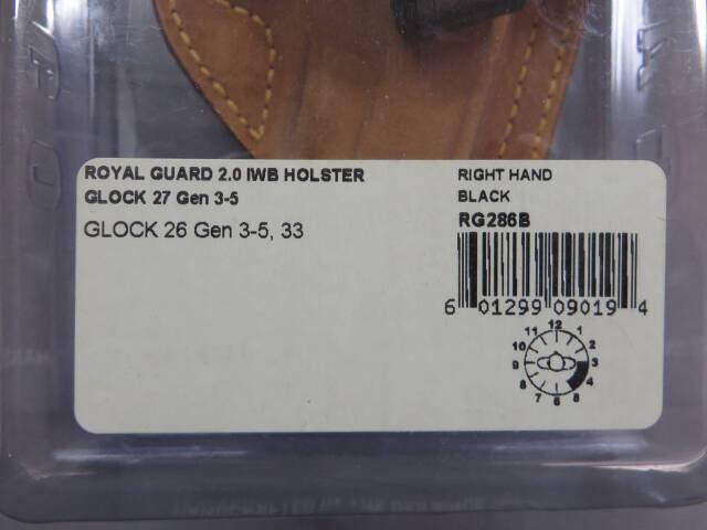 【GALCO】G26 27 ROYAL QUARD 2.0 IWB ホルスター RG286B