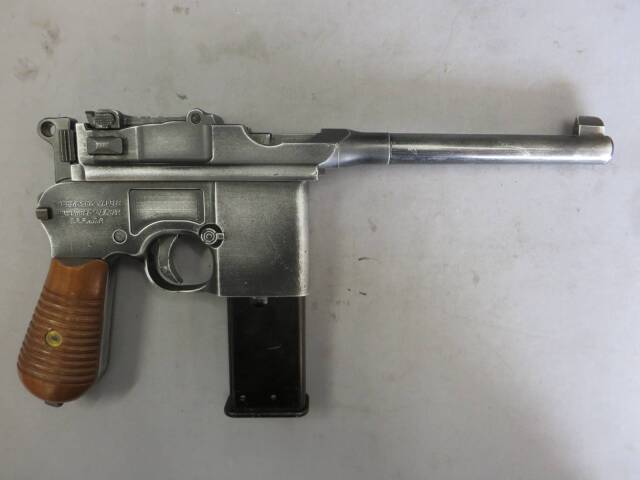 【マルシン】モーゼルM712 8ｍｍBB ブローバック・木製グリップ・ダメージ塗装