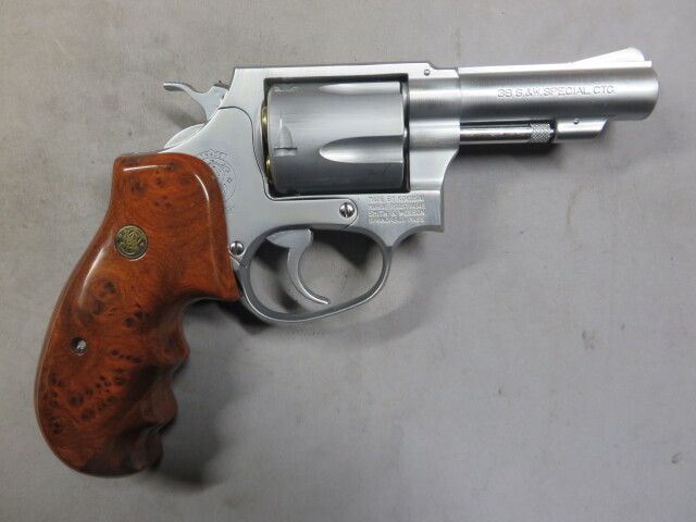 【コクサイ】S&W NEW M60 3in スーパーステンレス オーバーサイズ ウッディGP  No.493 モデルガン