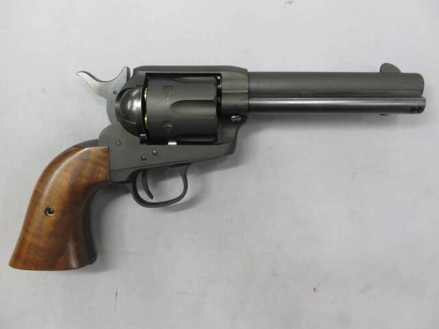 コルトSAA.45 シビリアン ブラック HW 木製グリップ